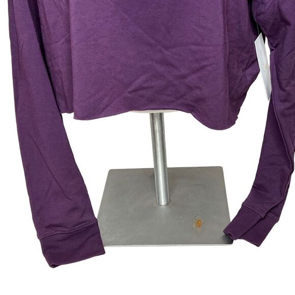 Spiritual Gangster NWT purple Izzy gratitude graphic cropped sweatshirt size XL - Picture 3 of 15